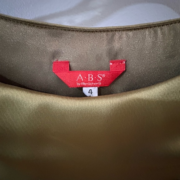 ABS by Allen Schwartz Green puff sleeve dress w/side zip 4. Perfect Holidays/NYE - Picture 6 of 6